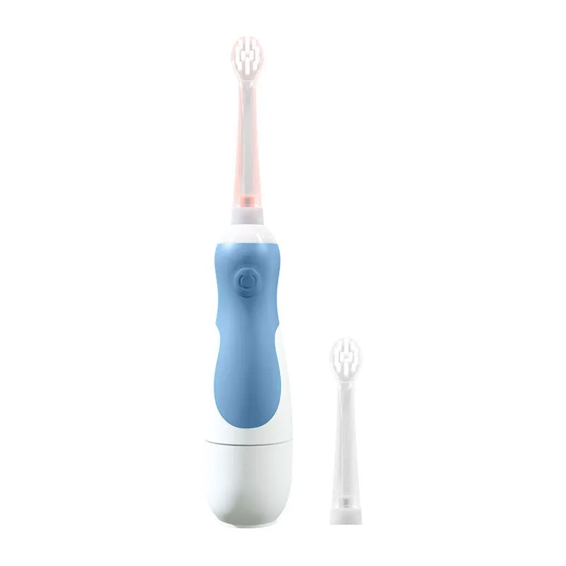 Kit Complet Bébé Brosse à dents Vibrante à pile + 4 brossettes Bleu - 0m+ - BABYGATOR-1