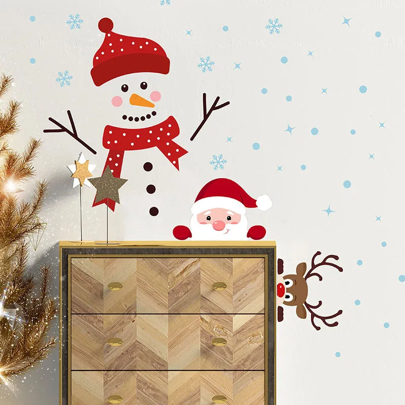 Stickers - Père Noël, Rudolph et Bonhomme de neige-1