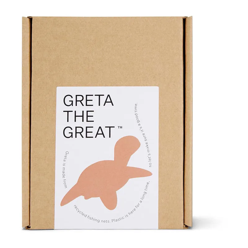Jouet en plast. recyclé Greta la Tortue Corail - 12m+-6