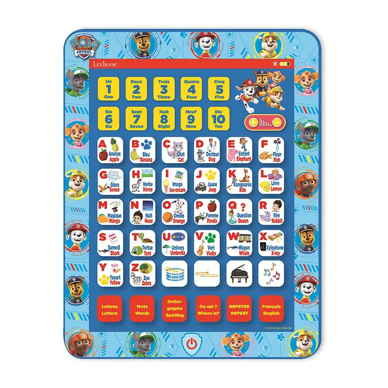 Tablette Bilingue FR/ANG Pat'Patrouille - 36m+-0