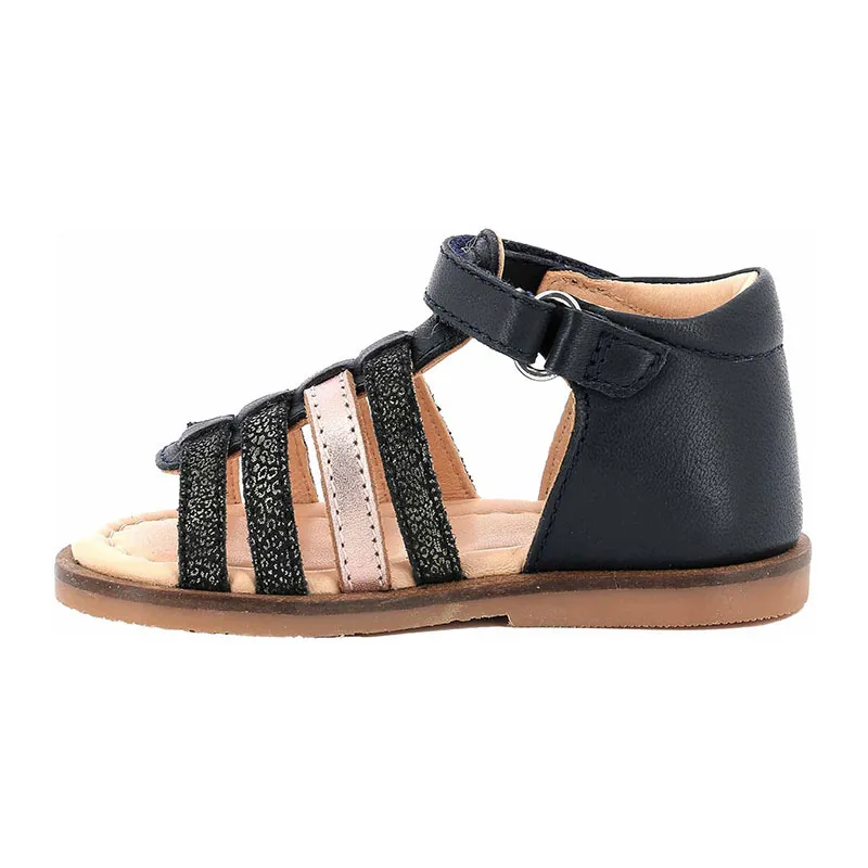 Sandales Bébé Nime Cuir - Marine/Leo-2