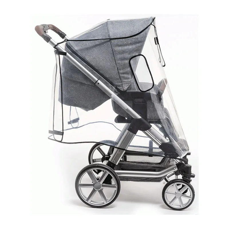 Protection pluie poussette Peva XL - Transparent-2