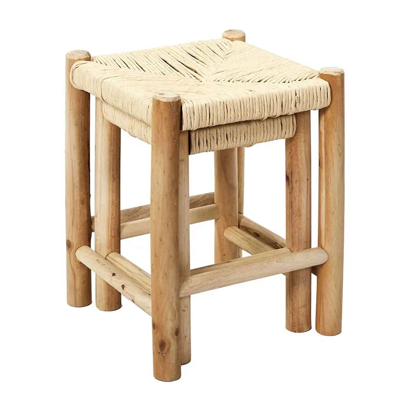 2 Tabourets Gigognes Hamram Bois - 31,5x39,5x31,5cm-3