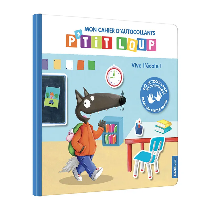 Mon cahier d'autocollants P'tit loup Vive l'école! - 36m+-0