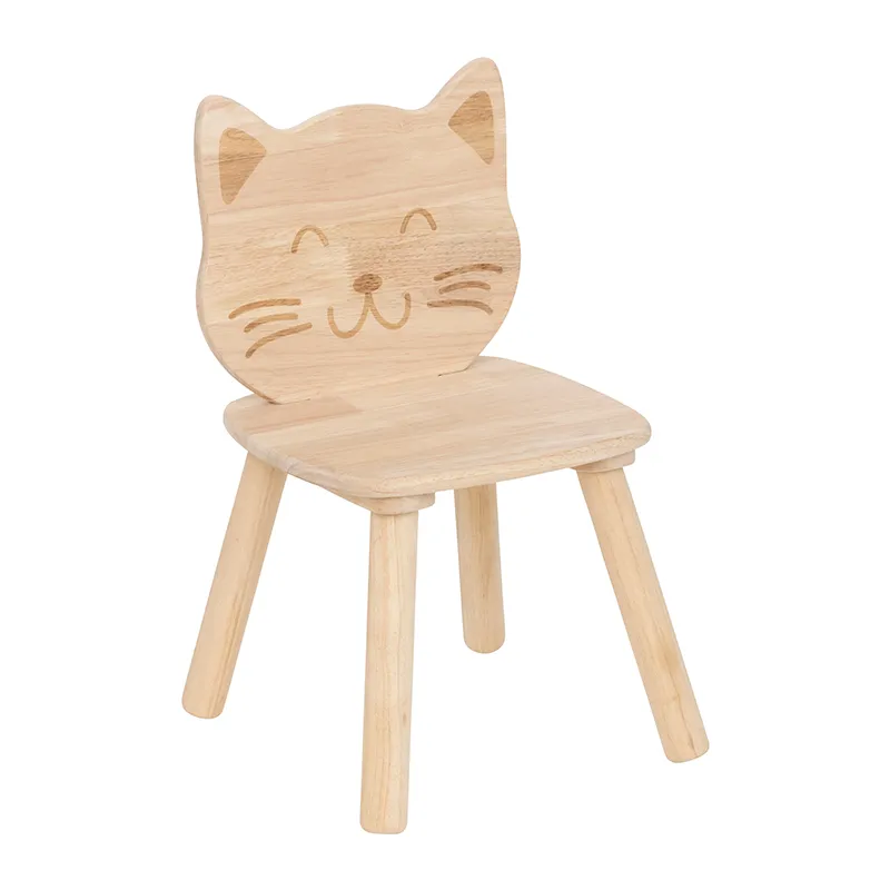 Chaise chat Pia bois naturel - 30x28x50cm-0