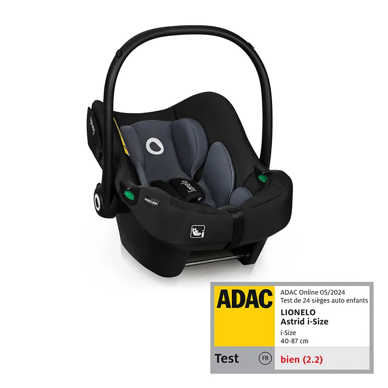 Siège-auto I-Size Astrid 40-87cm - Noir/Gris-5