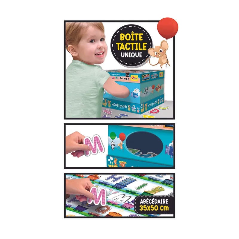 Jeu Montessori l'alphabet tactile - 36m+-2