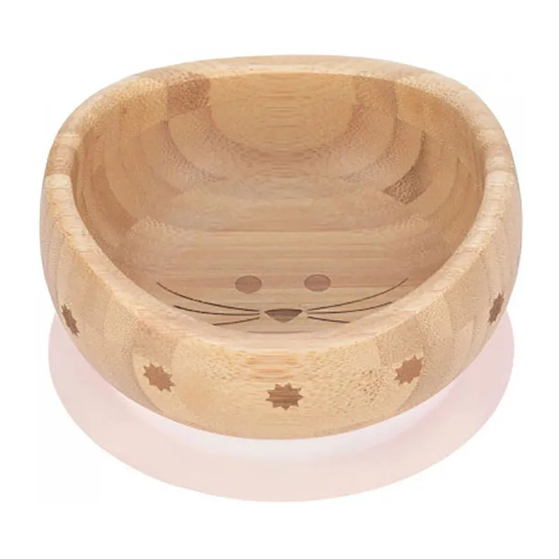 Bol Bambou à ventouse Souris Rose - 6m+-0
