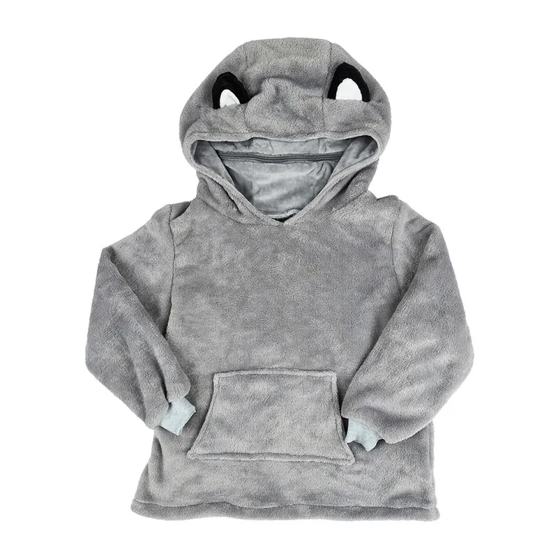 Sweat à capuche enfant Loup Gris - 4-6ans-4
