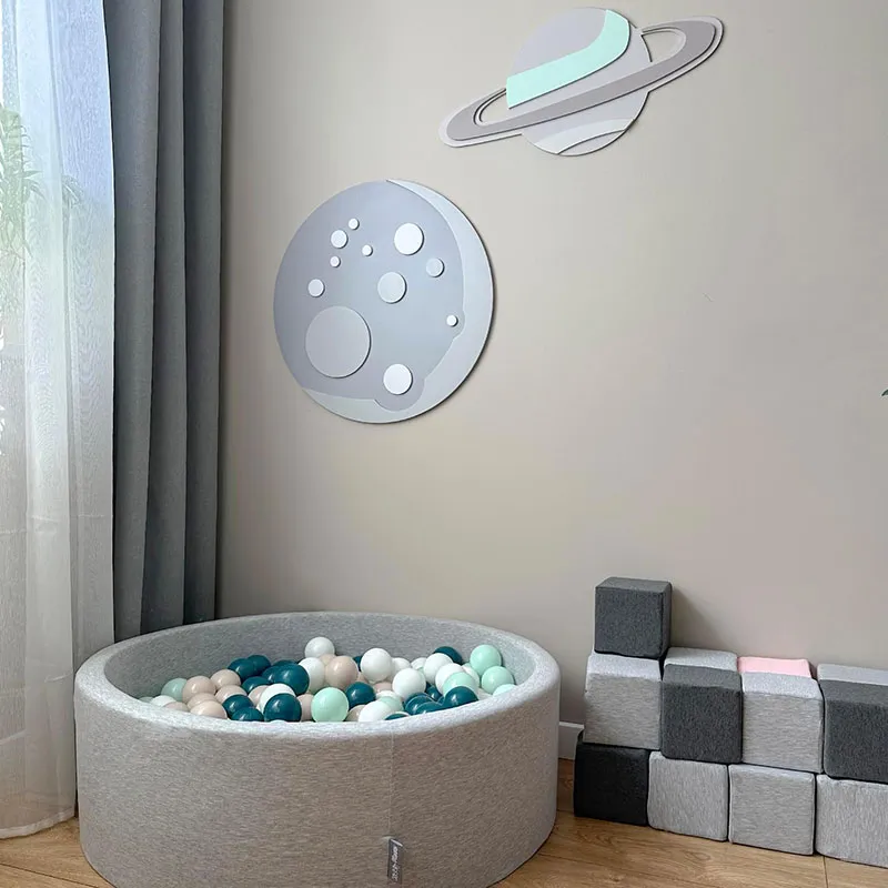 Déco. murale en bois Relief 3D Croissant de lune - 48x60cm-5