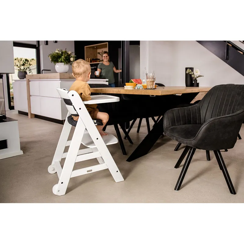 Chaise haute Beta+ avec harnais Whitewashed - 6m+-8