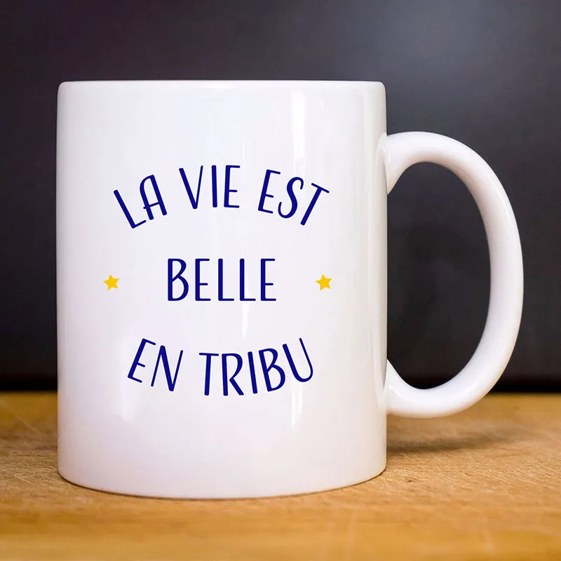 Mug La vie est belle en tribu - Blanc-0