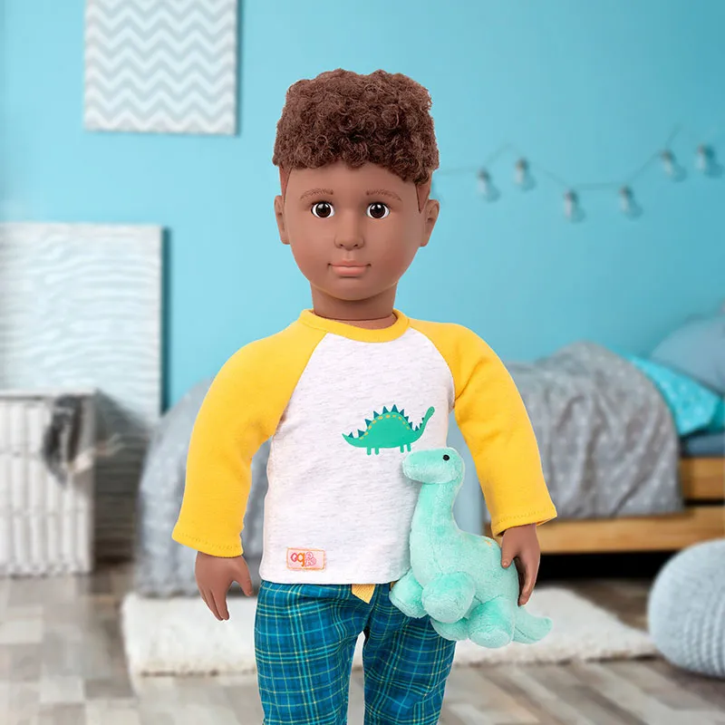 Tenue Garçon Pyjama Dino - Poupée 46cm-4