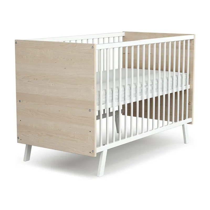 Lit bébé Carnaval Blanc/Bouleau - 60x120cm-1