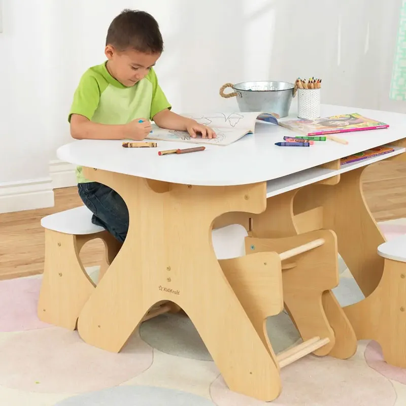 Table extensible + Bancs Arches Blanc - 36m+-3