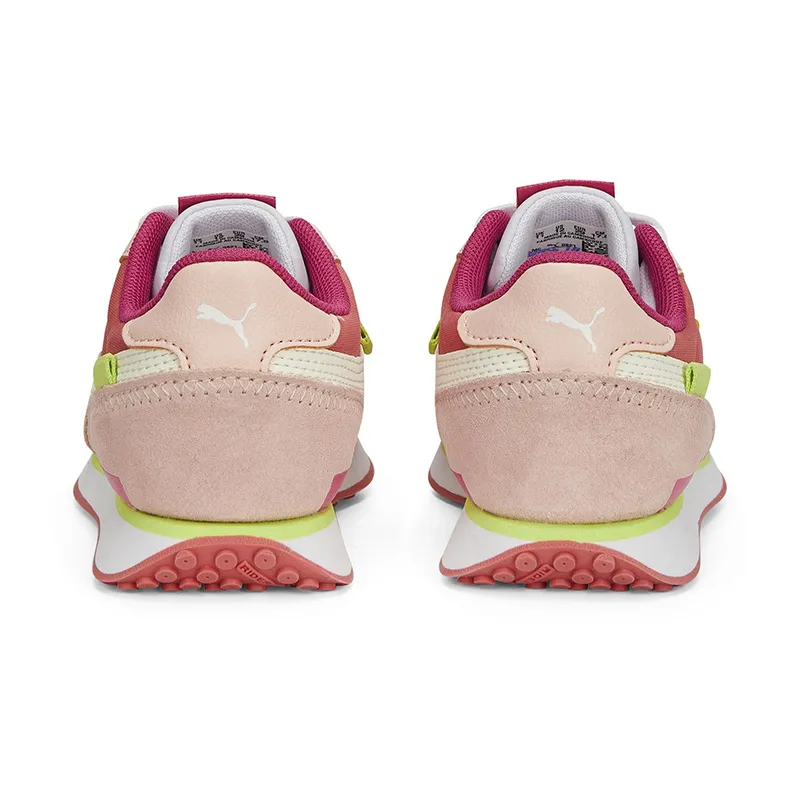 Baskets Fille Future Rider Splash Puma - Rose/Blanc/Jaune fluo-1