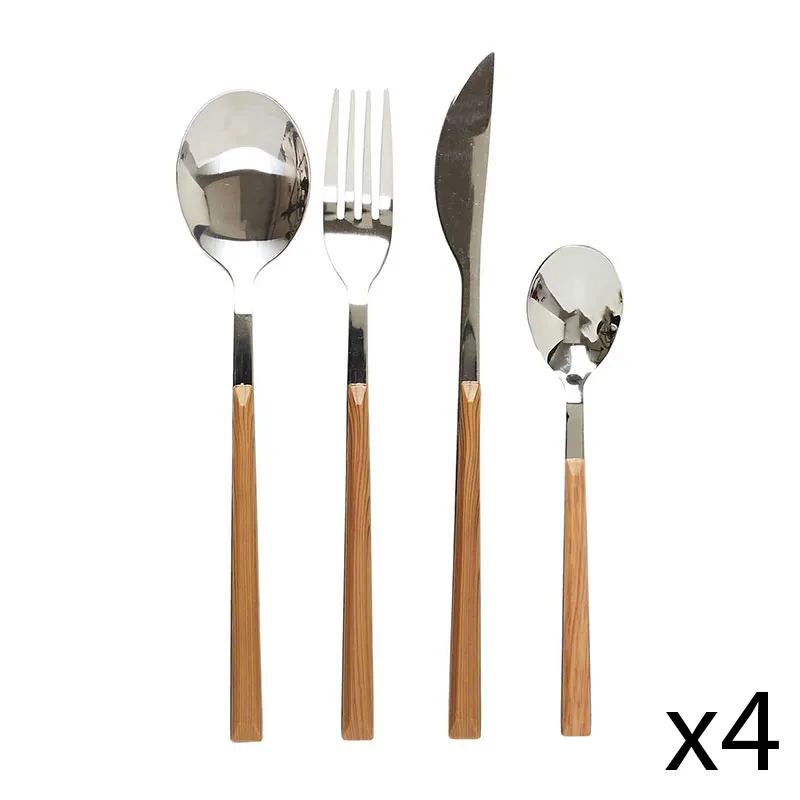 Ménagère effet Bois Enzo - 16pcs-0
