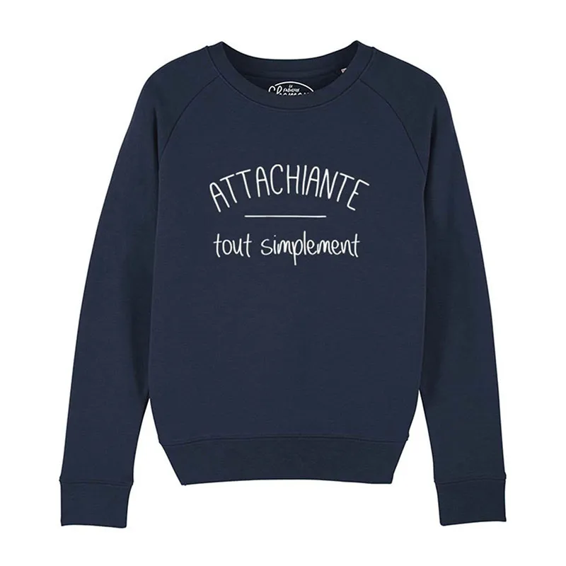 Sweat Femme Attachiante tout simplement - Marine-0