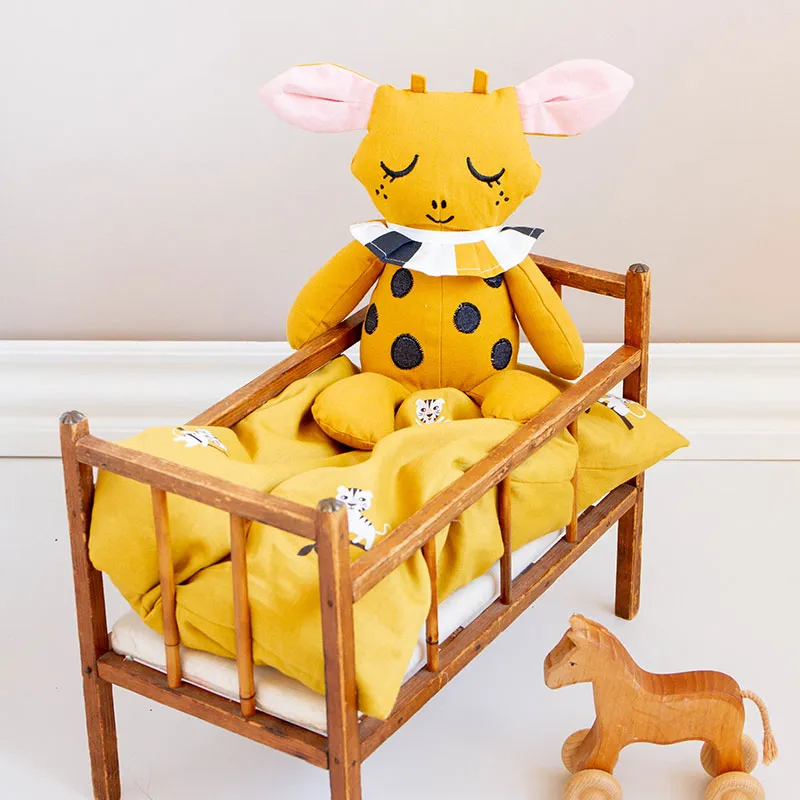 Peluche Coton BIO Goldie la Girafe - Jaune-3
