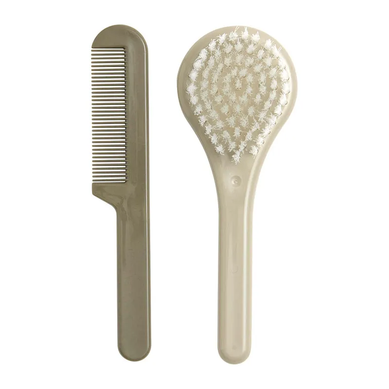 Set Coiffure Brosse et Peigne - Vert Olive-0