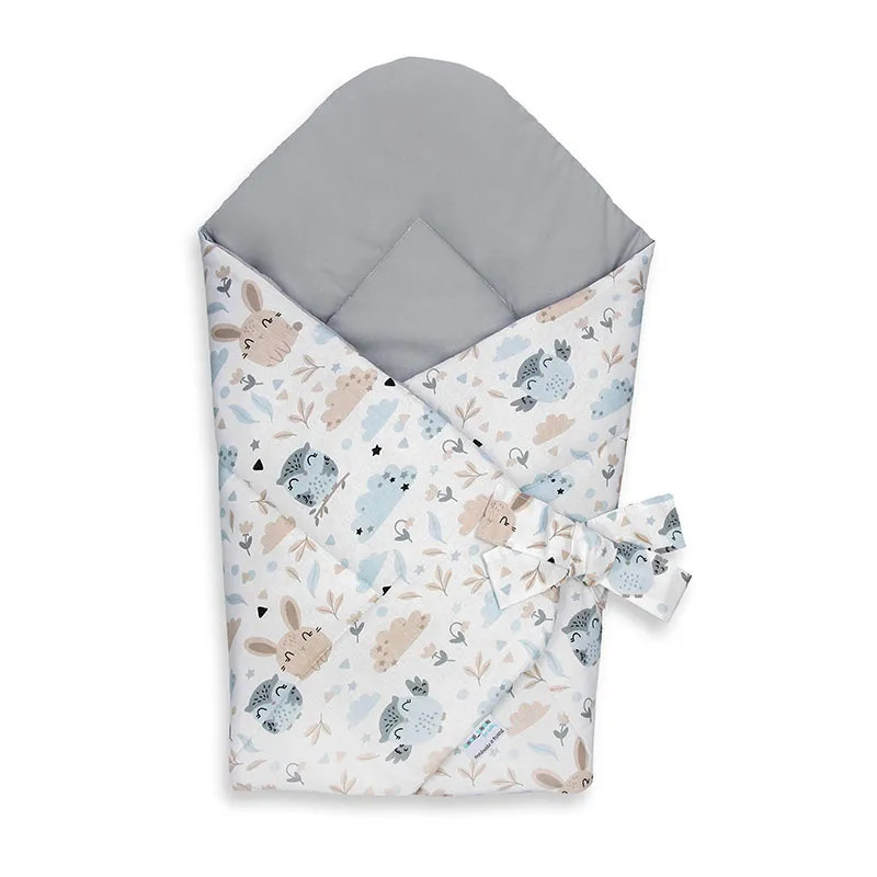 Nid d'ange Coton Sous-Bois Gris - 75x75cm-0