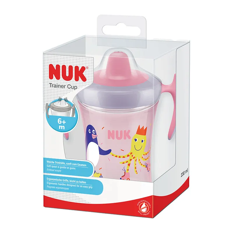 Tasse d'apprentissage à poignées Trainer Cup Rose - 6m+-1