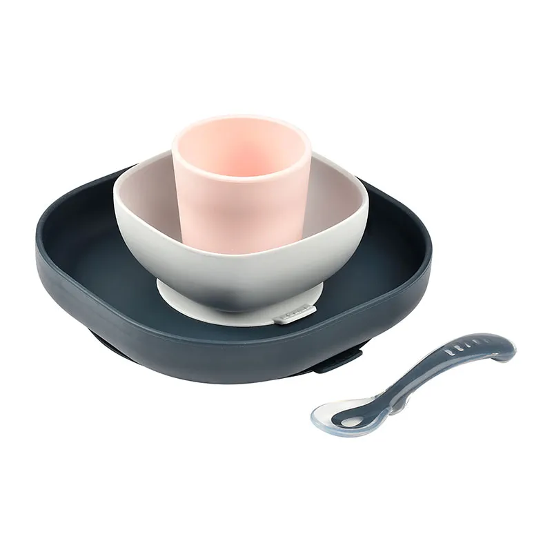 Coffret repas 3pcs Silicone Night Blue - 6m+-0