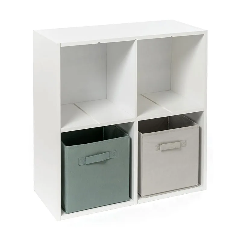 Étagère 4 casiers gamme modulable Blanc - 67x30x69cm-1