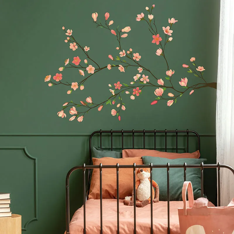 Stickers - Branches de fleurs Rose-7