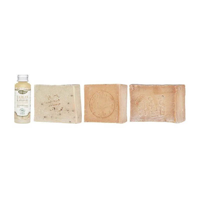 Coffret Douceur Huile d'Argan + 3 Savons d'Alep BIO-1