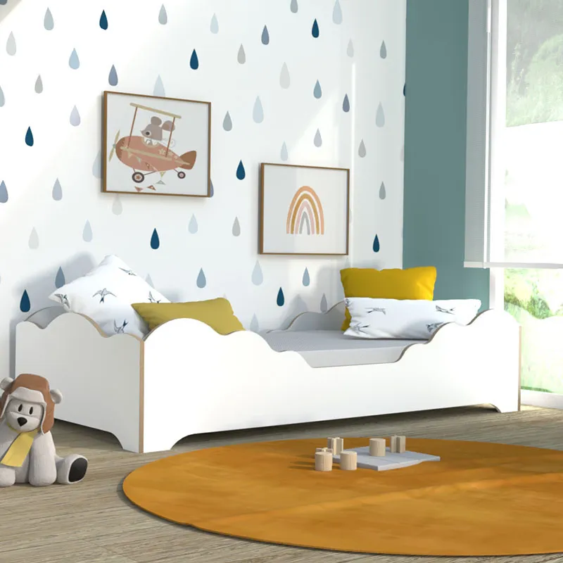 Lit Flocon + Sommier Blanc - 90x190cm-0