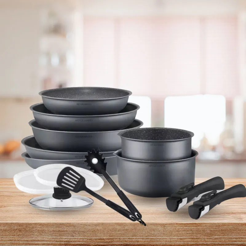 Batterie de cuisine Arthur Martin Alu. Tous feux - 15pcs-1