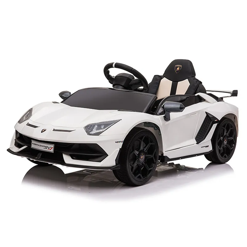 Voiture élec. Lamborghini Av. SVJ Blanc + plat. - 36m+-1