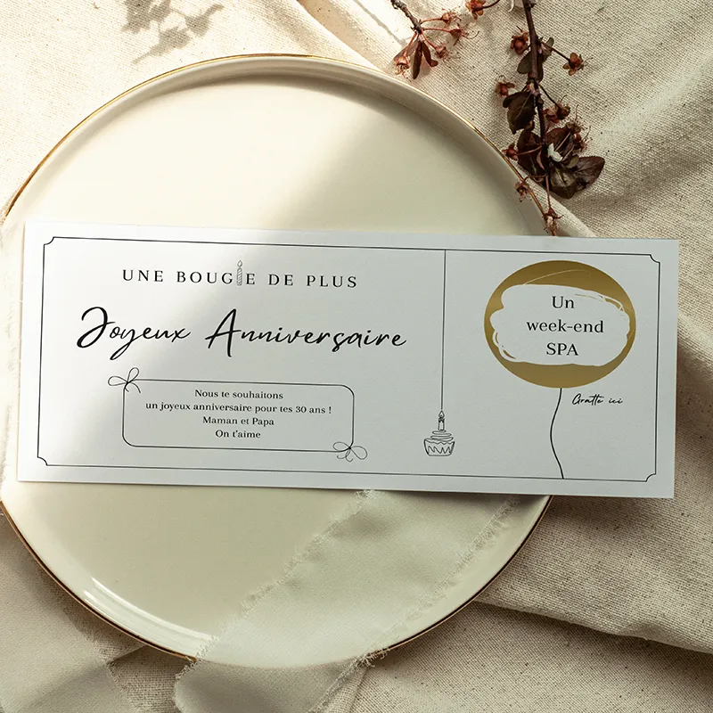 Carte à gratter DL - Anniversaire Élégant-0