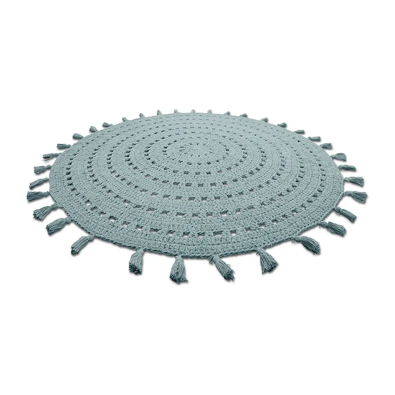 Tapis Coton Nila Vert pâle - ø120cm-2