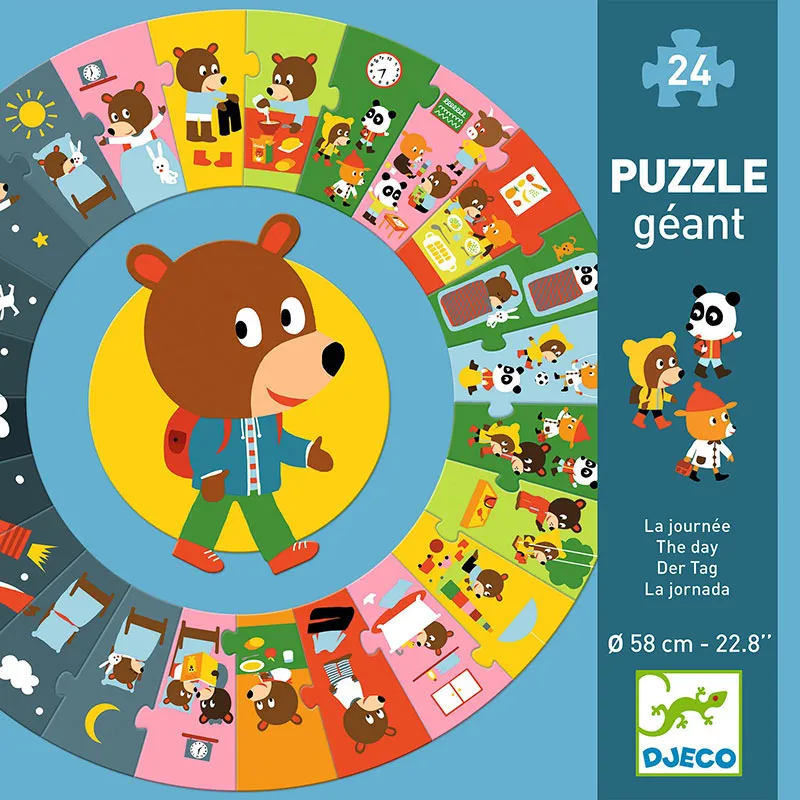 Puzzle géant 24pcs. La journée - 3+-4