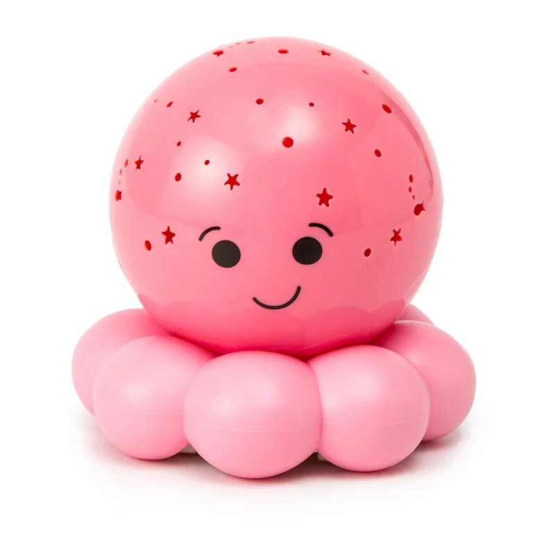 Veilleuse nomade Twinkles Pieuvre Rose - 11x11x11cm-0