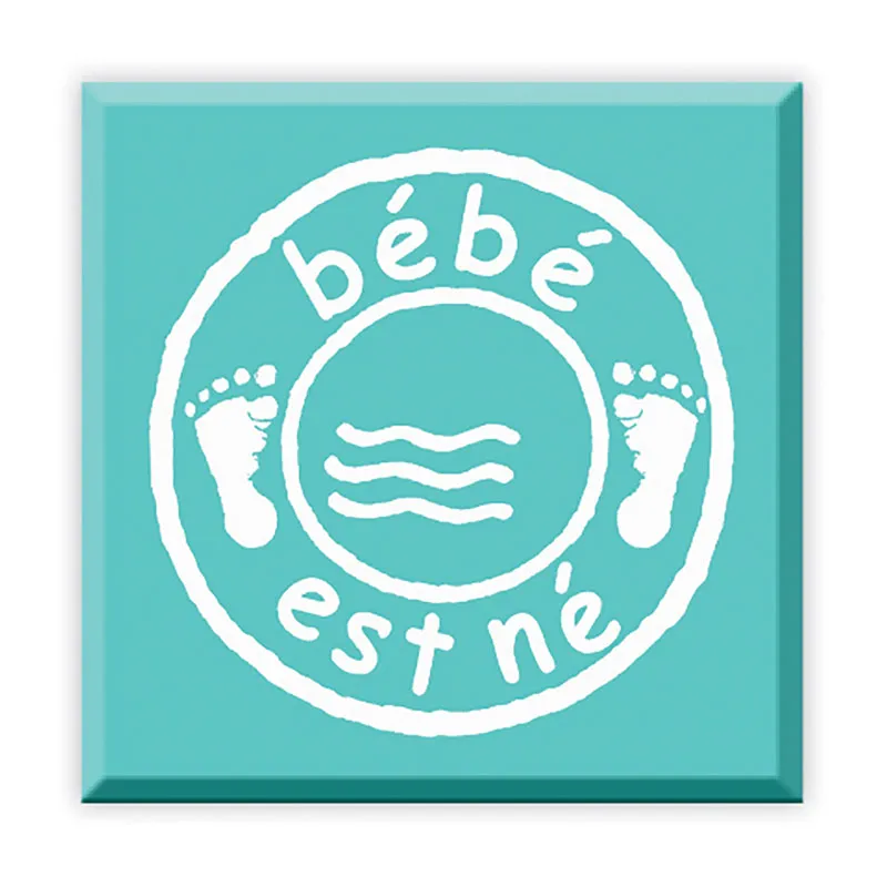 Tampon bois Taille B Bébé est né - 14+-0