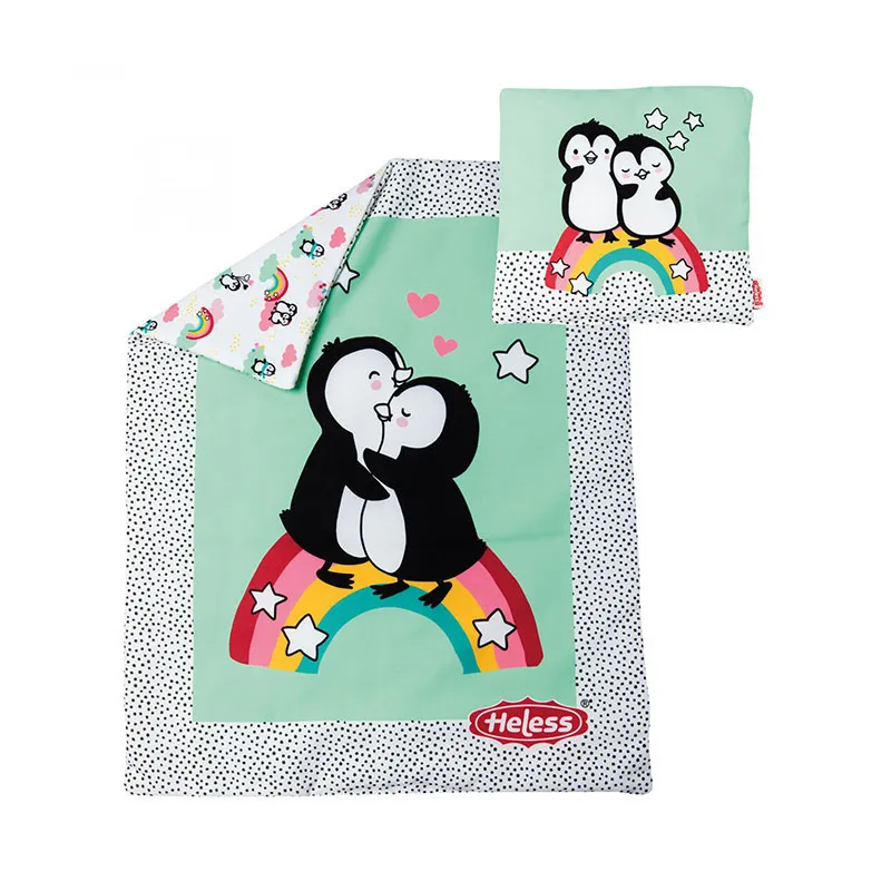 Couverture + Coussin Pingouin - Poupée 28-45cm-0