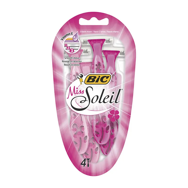 Rasoirs jetables Femme 3 lames Miss Soleil - 4pcs - BIC - RASOIRS-0