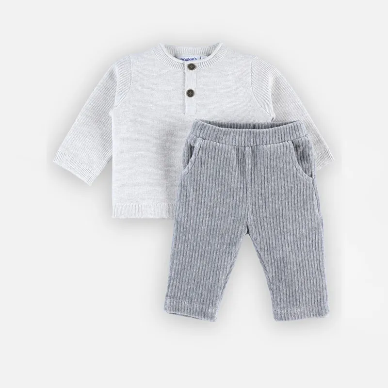 Pull + pantalon Cérémonie Noukie's - Gris-5