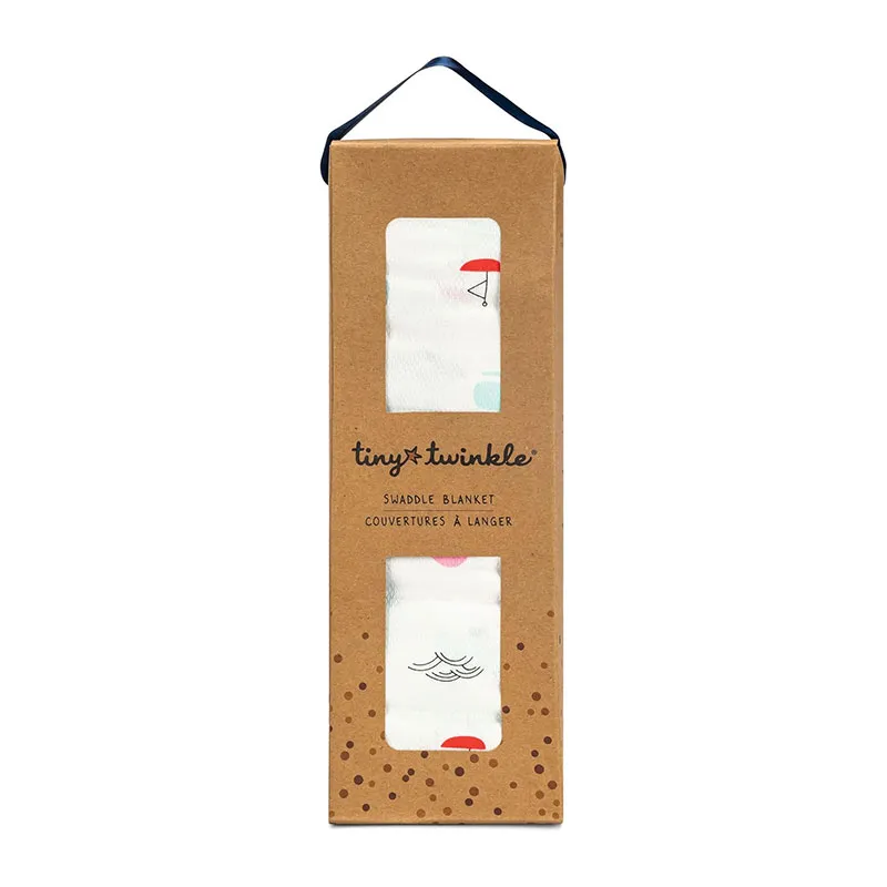 Lange d'emmaillotage Kaffle Océan - 120x120cm-1