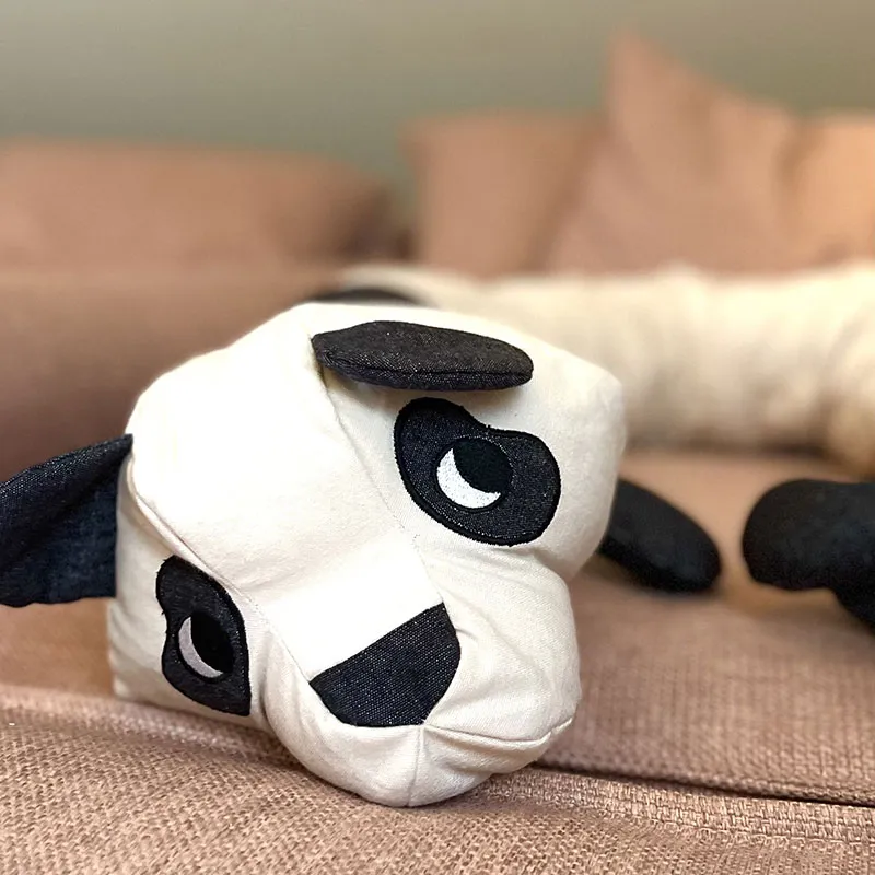 Coussin long Coton BIO Panda Ecru - 90x20cm-3