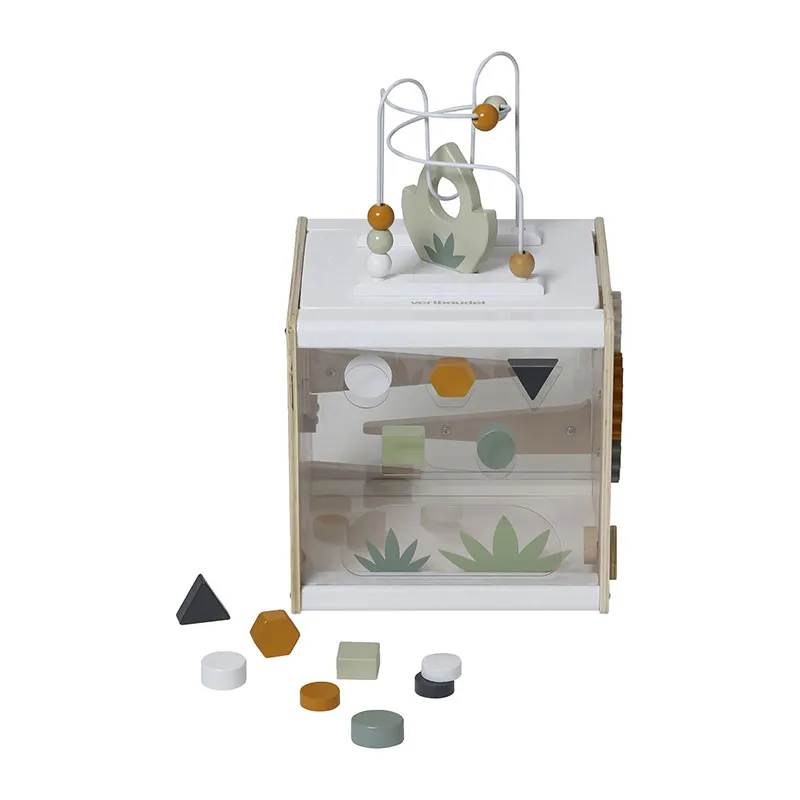 Cube Hanoï en bois - Vert moyen - 12m+-5