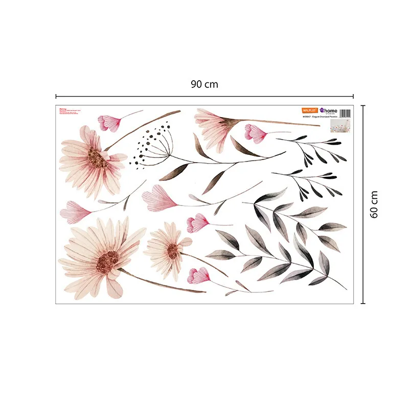 Stickers - Fleurs aquarelles Rose-7