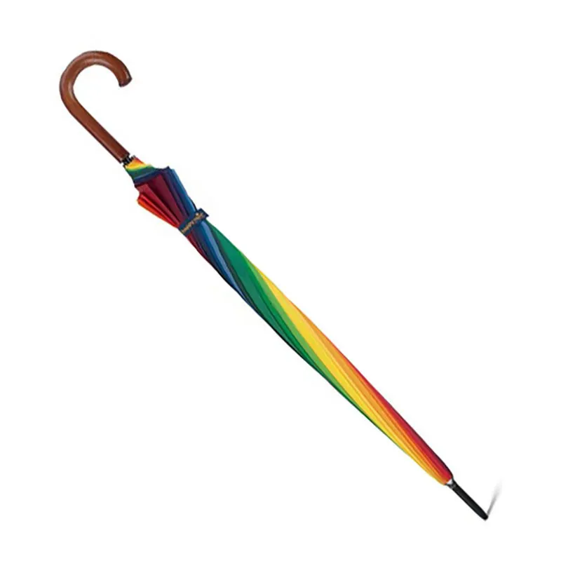 Grand parapluie golf Arc en ciel D.130cm Impliva - Multicolore-1