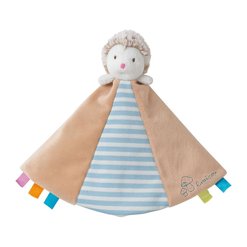 Peluche lumineuse 25cm Hérisson Beige/Bleu - 0m+-0