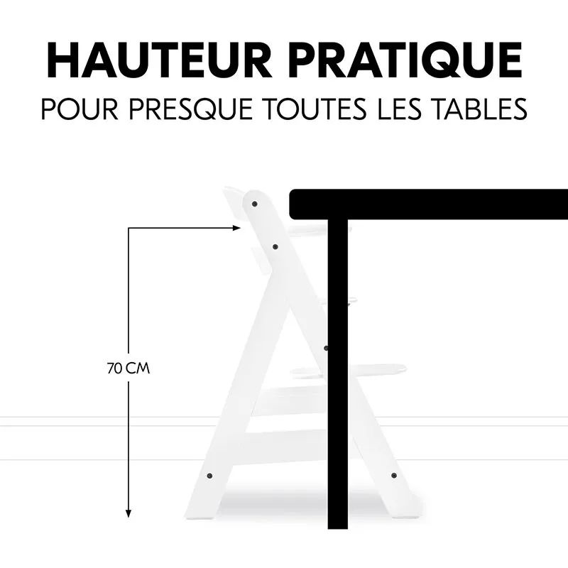 Chaise-haute Alpha+ avec tablette Blanc + Transat Alpha Bouncer 2en1 Lapin Beige - 0m+-8
