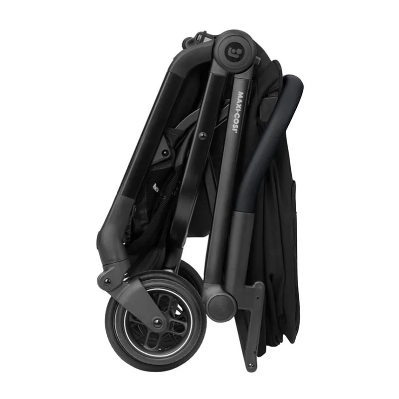 Trio Poussette Compacte Leona + Cosi Cabriofix + Nacelle Oria + Base Isofix + Adaptateurs Noir - 0m+-6