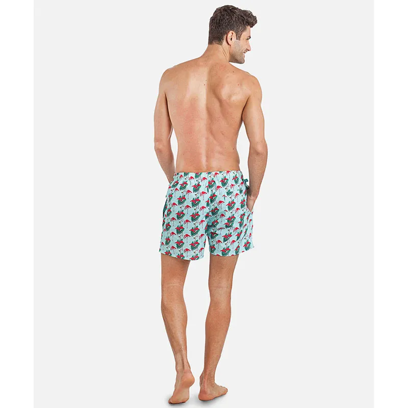 Short Maillot Adulte Anti-UV- Flamant Rose-6